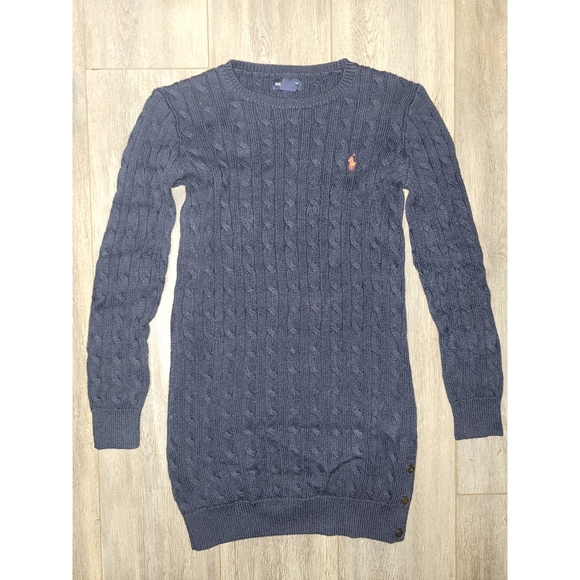 Polo Ralph Lauren Children's Cable-Knit Elbow Patch Sweater Dress - Picture 2 of 12
